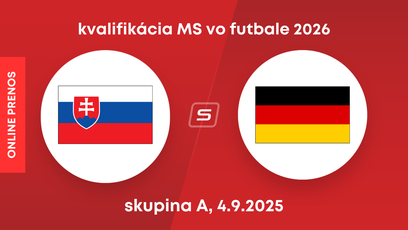 Slovensko - Nemecko: ONLINE prenos zo zápasu kvalifikácie MS 2026