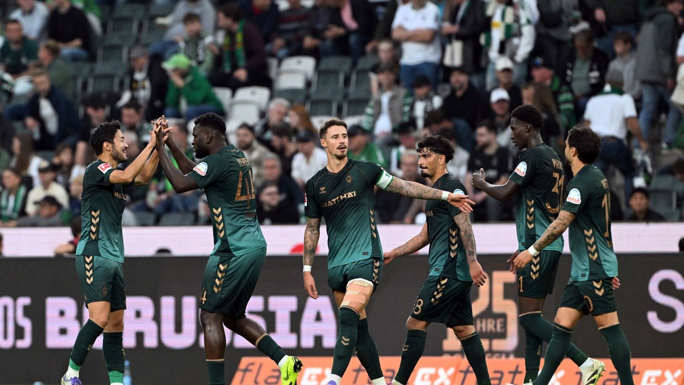 Gólová radosť hráčov Brém