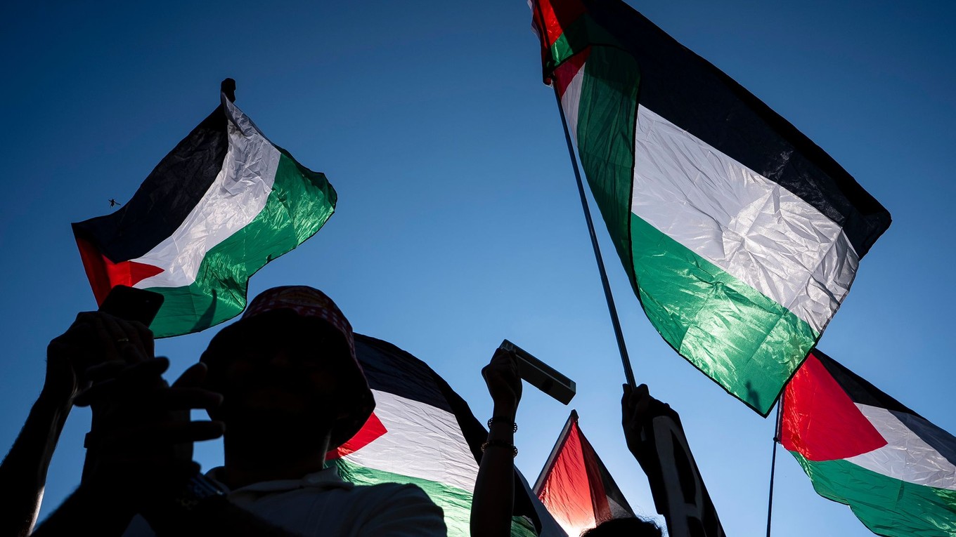 Propalestínski demonštranti na Grand Prix de Quebec 202