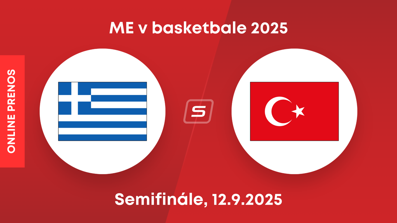 Grécko - Turecko: ONLINE prenos zo semifinále ME v basketbale 2025. 
