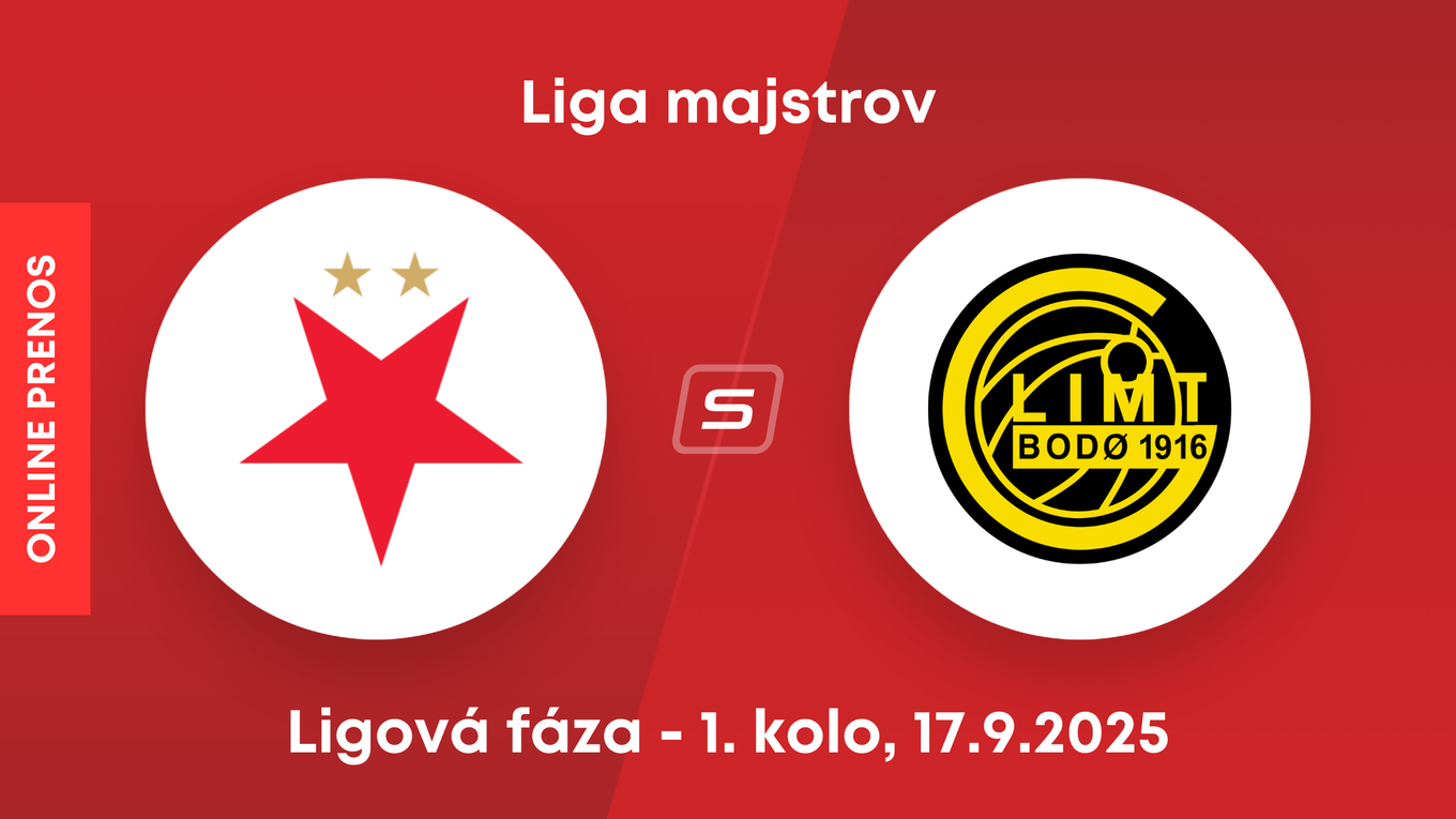 SK Slavia Praha - FK Bodö/Glimt: ONLINE prenos zo zápasu 1. kola ligovej fázy Ligy majstrov. 