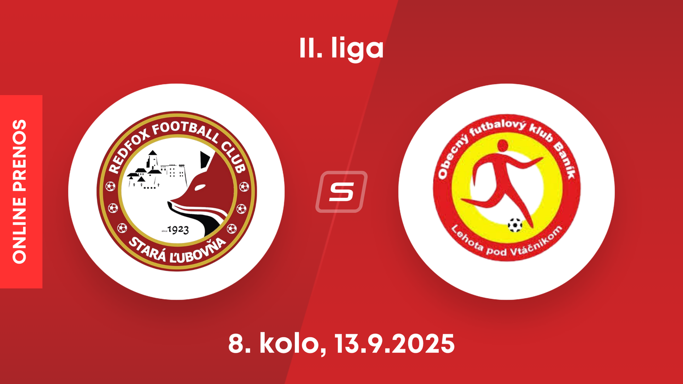 Stará Ľubovňa Redfox Football Club - OFK Baník Lehota pod Vtáčnikom: ONLINE prenos zo zápasu 8. kola II. ligy.