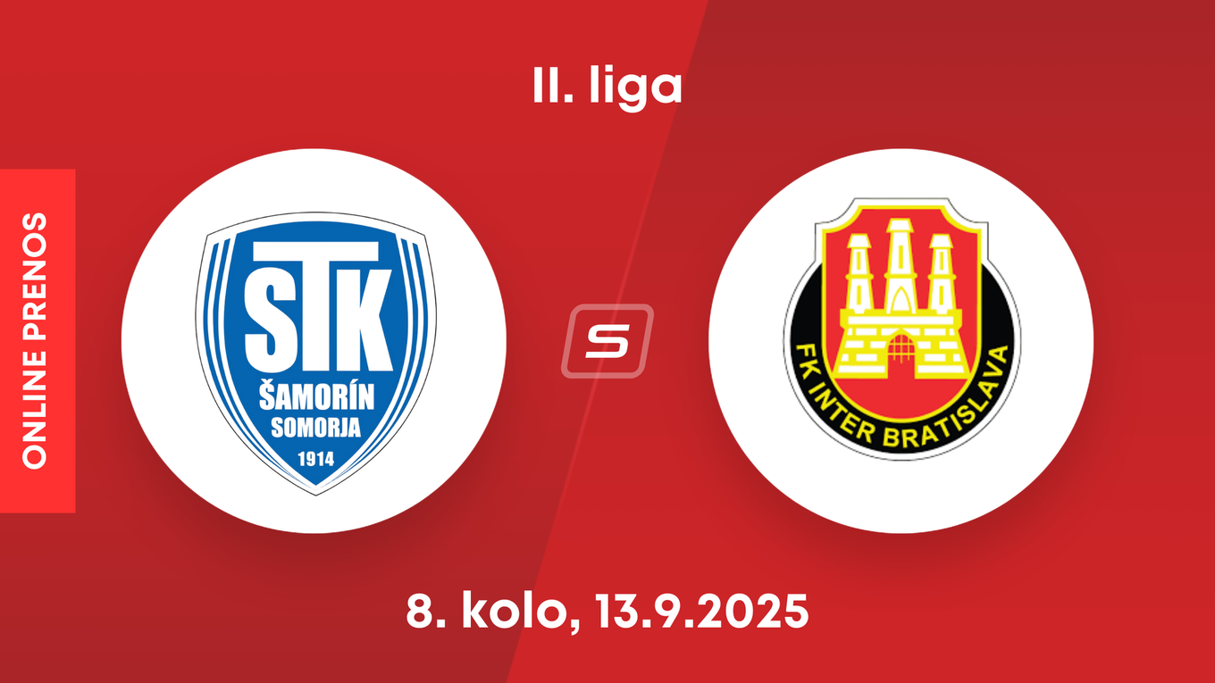 FC ŠTK 1914 Šamorín - FK Inter Bratislava: ONLINE prenos zo zápasu 8. kola II. ligy.