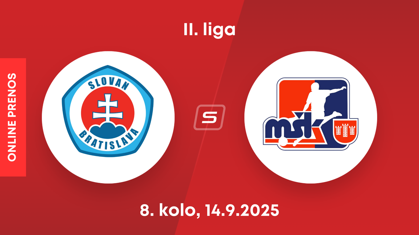 ŠK Slovan Bratislava B - MŠK Považská Bystrica: ONLINE prenos zo zápasu 8. kola II. ligy.