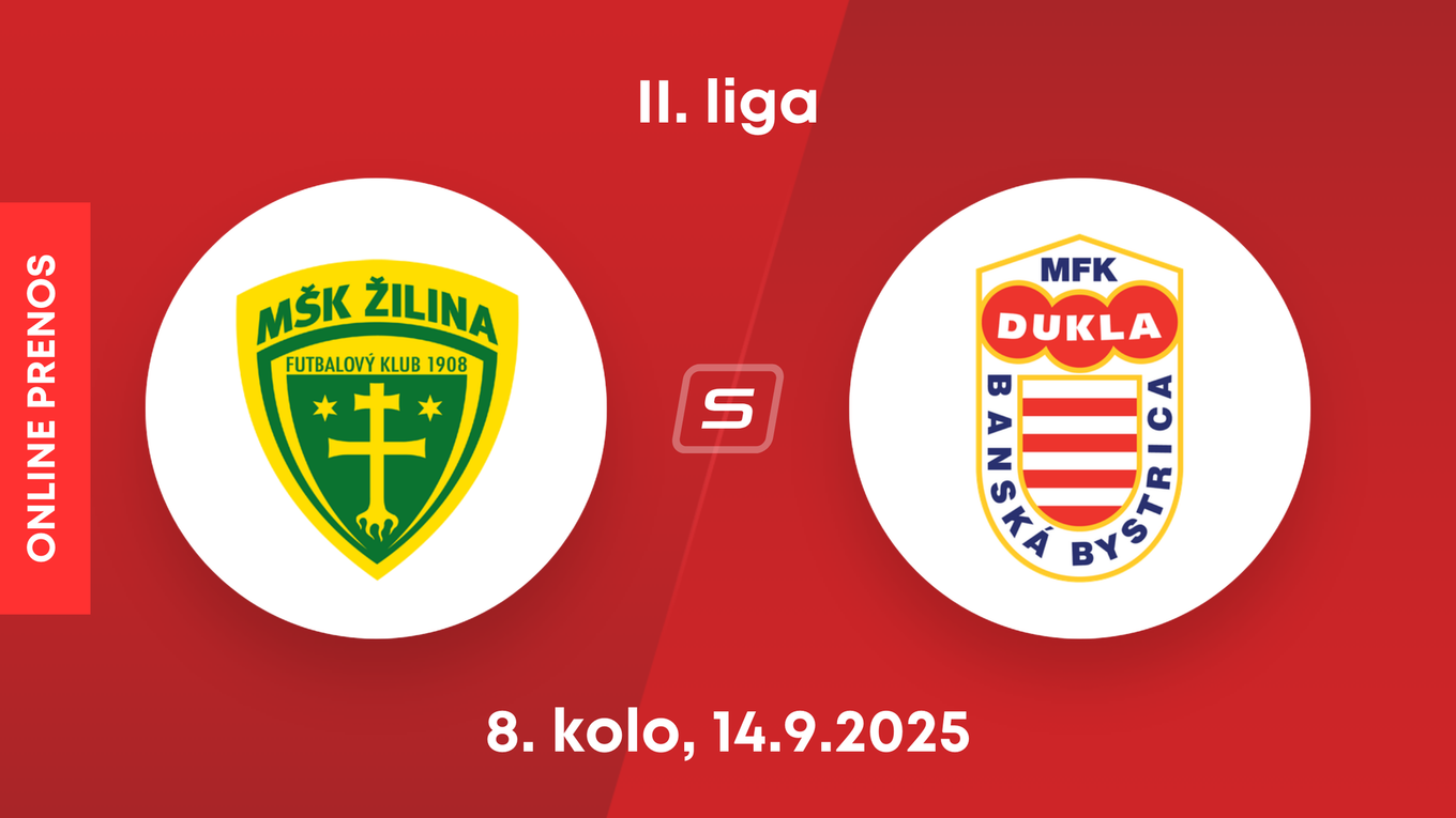 MŠK Žilina B - MFK Dukla Banská Bystrica: ONLINE prenos zo zápasu 8. kola II. ligy.
