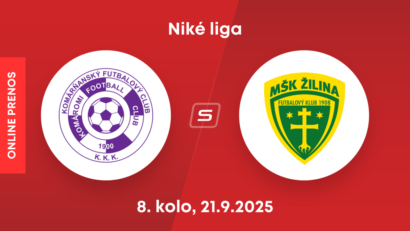 KFC Komárno - MŠK Žilina: ONLINE prenos zo zápasu 8. kola Niké ligy.