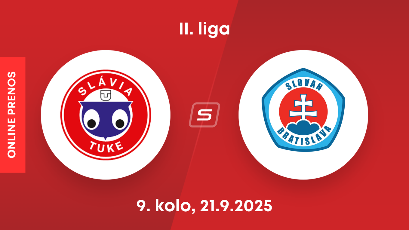 Slávia TU Košice - ŠK Slovan Bratislava B: ONLINE prenos zo zápasu 9. kola II. ligy.