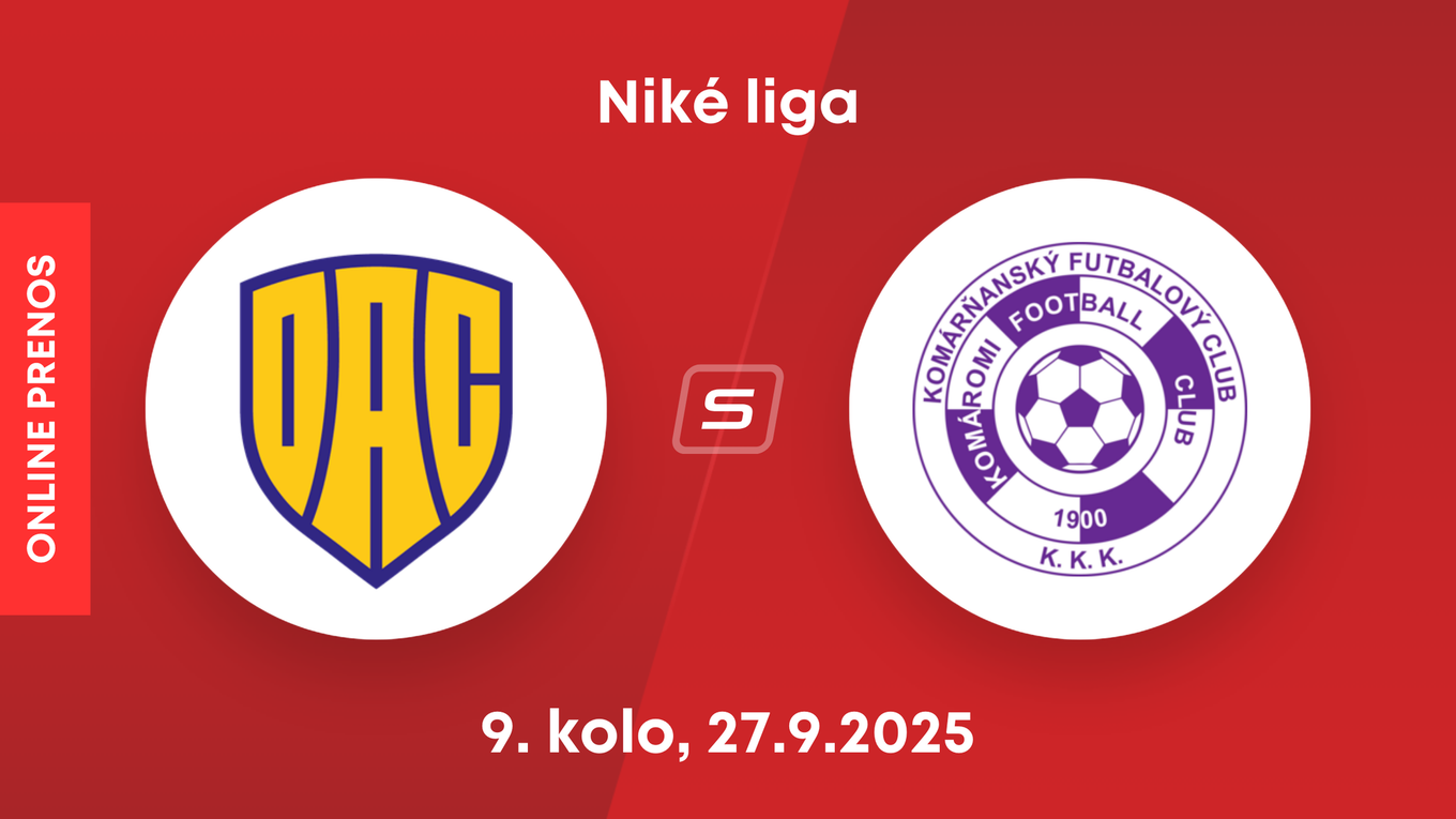 FC DAC Dunajská Streda - KFC Komárno: ONLINE prenos zo zápasu 9. kola Niké ligy.