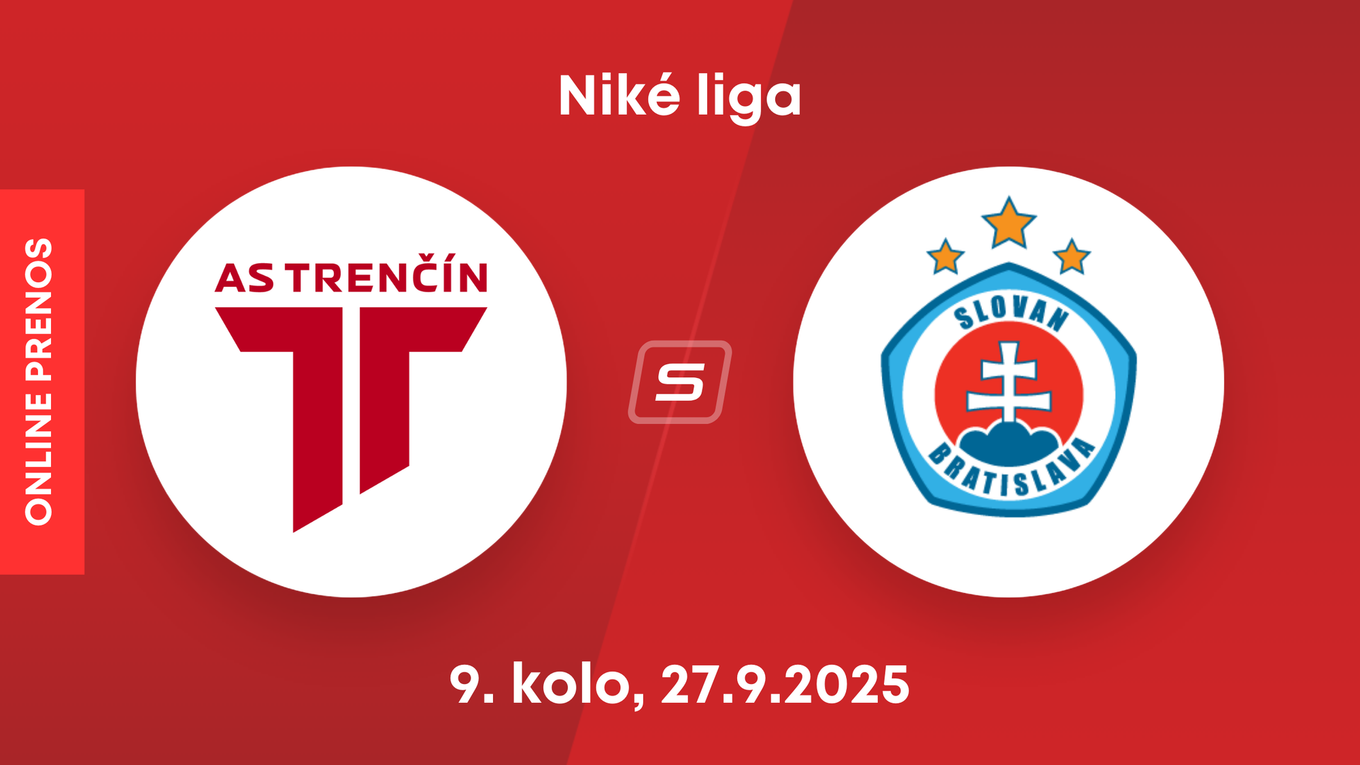 AS Trenčín - ŠK Slovan Bratislava: ONLINE prenos zo zápasu 9. kola Niké ligy.