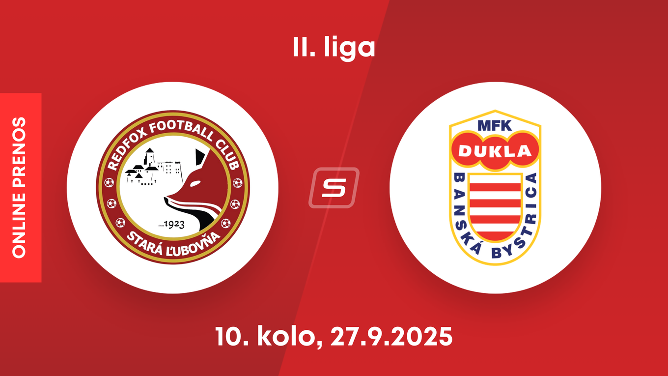 Stará Ľubovňa Redfox Football Club - MFK Dukla Banská Bystrica: ONLINE prenos zo zápasu 10. kola II. ligy.