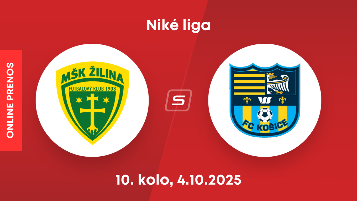 MŠK Žilina - FC Košice: ONLINE prenos zo zápasu 10. kola Niké ligy.