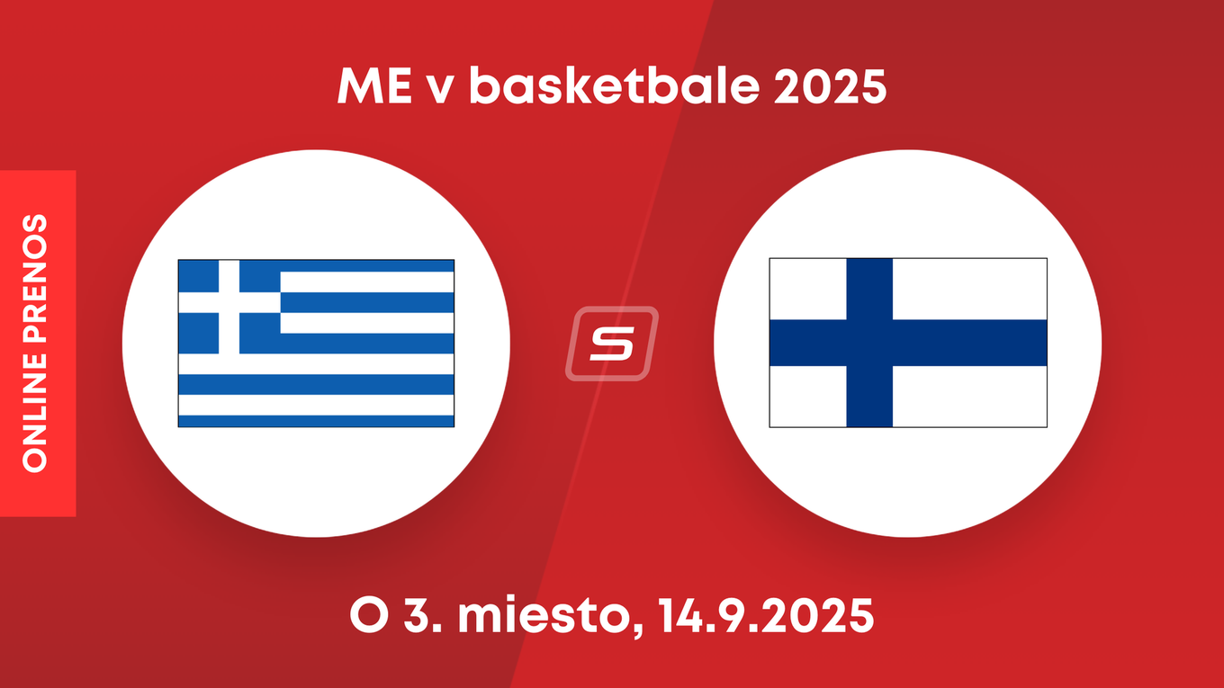 Grécko - Fínsko: ONLINE prenos zo zápasu o 3. miesto ME v basketbale 2025. 