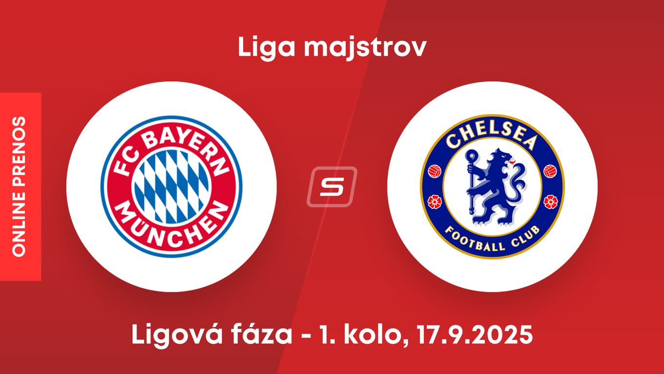 Bayern Mníchov - Chelsea FC: ONLINE prenos zo zápasu 1. kola ligovej fázy Ligy majstrov. 