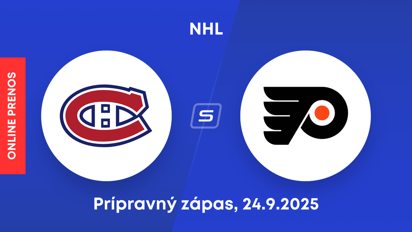 Montreal Canadiens - Philadelphia Flyers: ONLINE prenos z prípravného zápasu NHL.