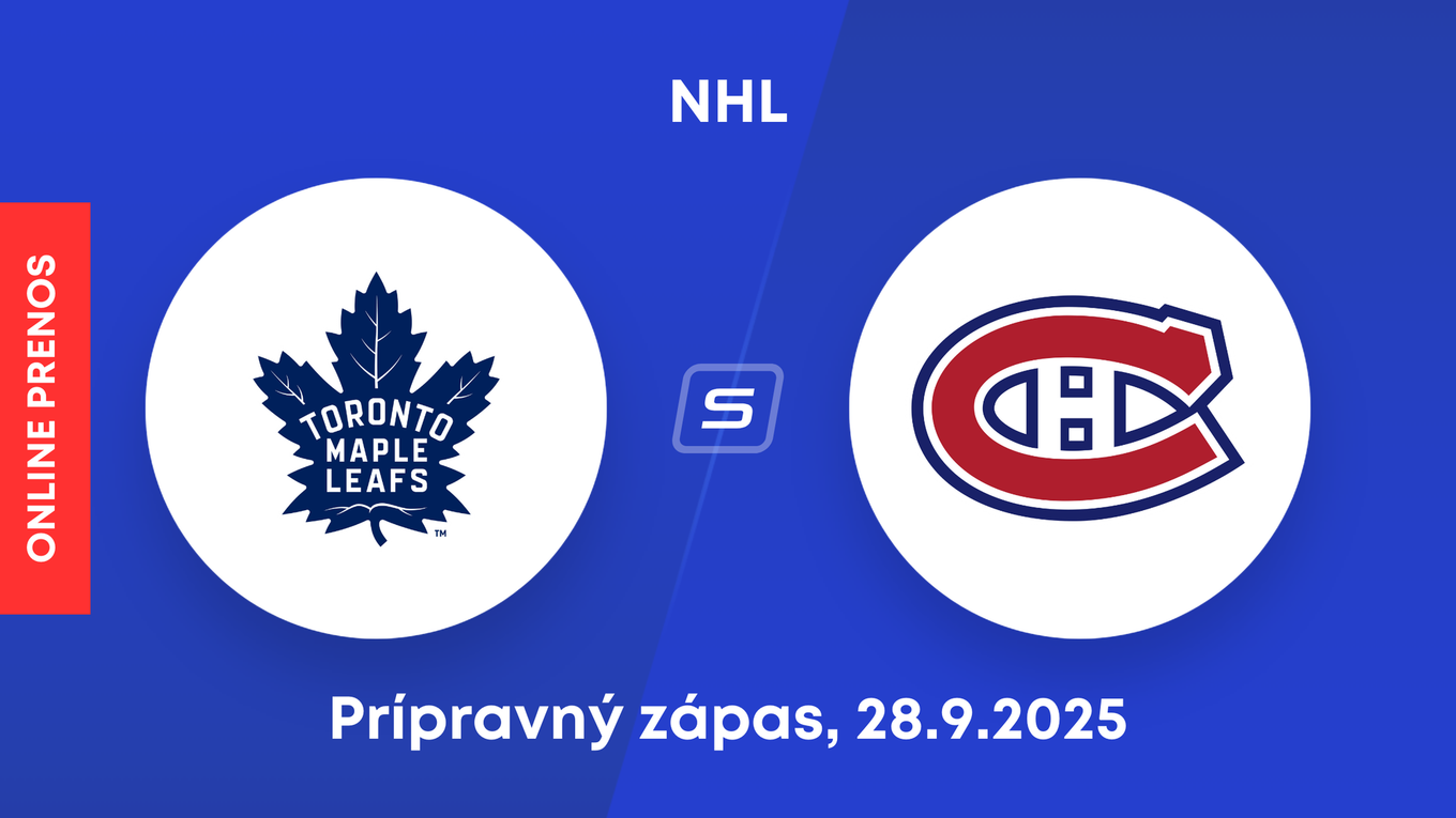 Toronto Maple Leafs - Montreal Canadiens: ONLINE prenos z prípravného zápasu NHL.