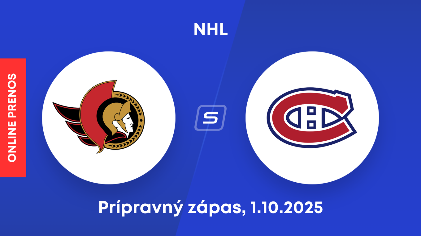 Ottawa Senators - Montreal Canadiens: ONLINE prenos z prípravného zápasu NHL.