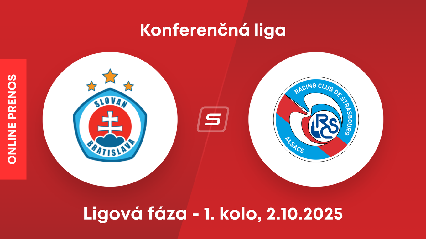 ŠK Slovan Bratislava - Racing Štrasburg: ONLINE prenos zo  zápasu Konferenčnej ligy.