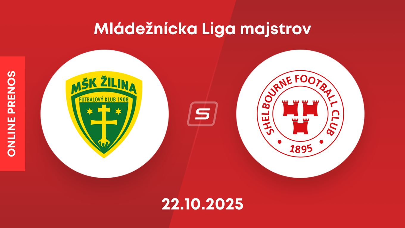 MŠK Žilina - Shelbourne FC: ONLINE prenos z mládežníckej Ligy majstrov.