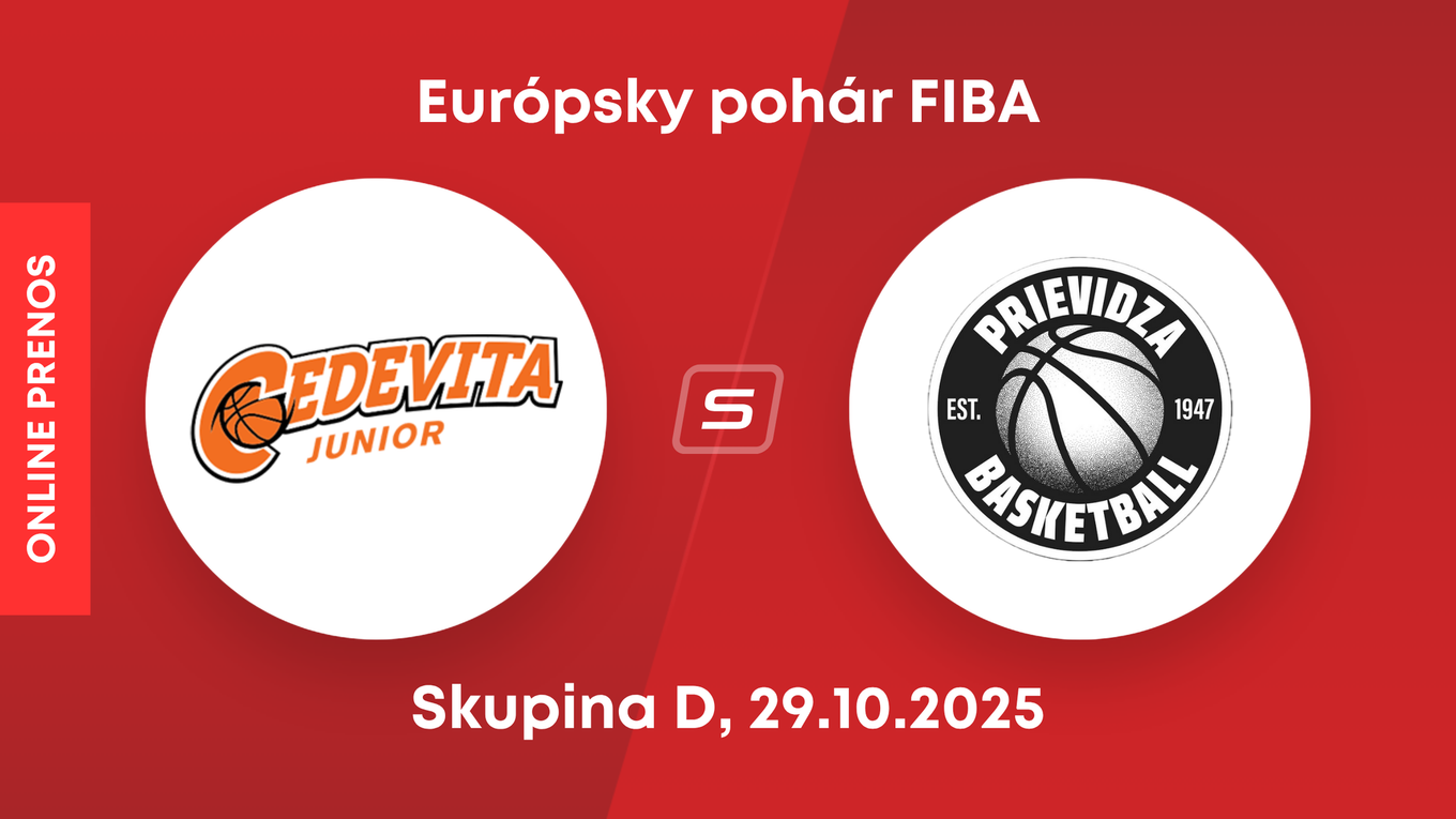 KK Cedevita Junior - BC Prievidza: LIVE STREAM zo zápasu Európskeho pohára FIBA.
