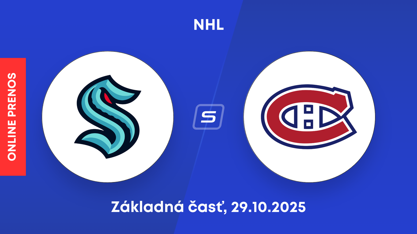 Seattle Kraken - Montreal Canadiens: ONLINE prenos zo zápasu NHL.
