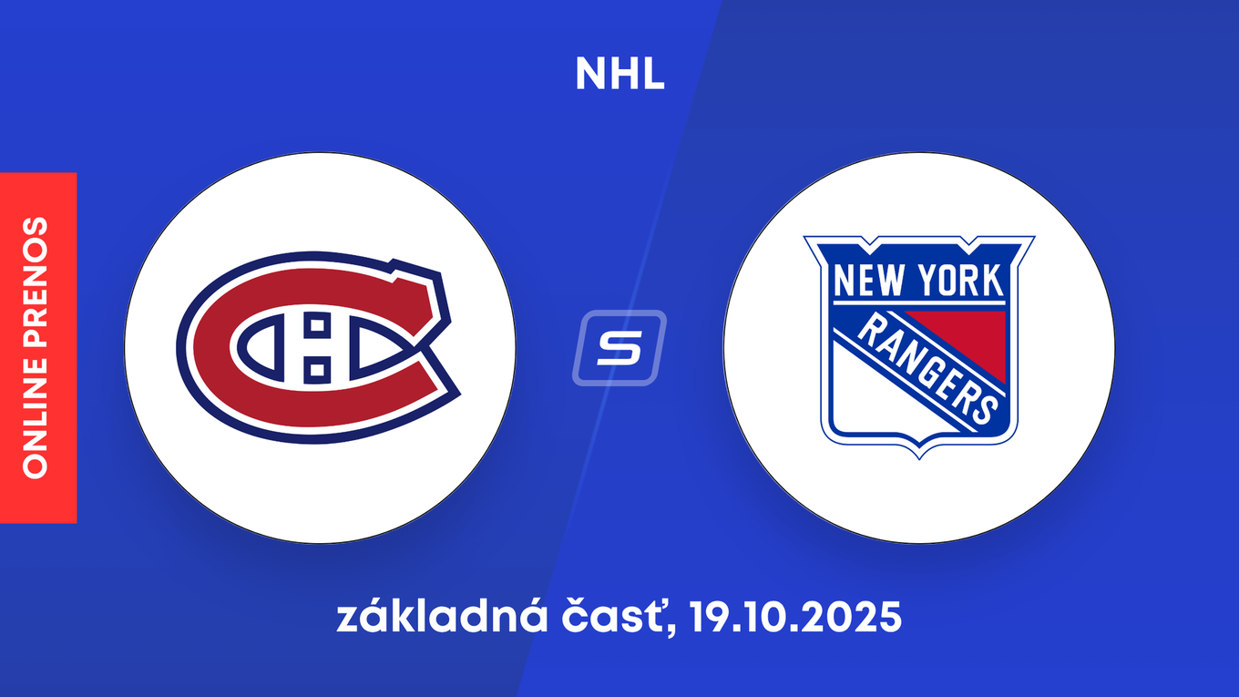Montreal Canadiens - New York Rangers: ONLINE prenos zo zápasu NHL.