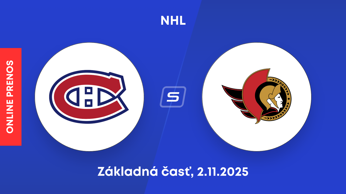 Montreal Canadiens - Ottawa Senators: ONLINE prenos zo zápasu NHL.