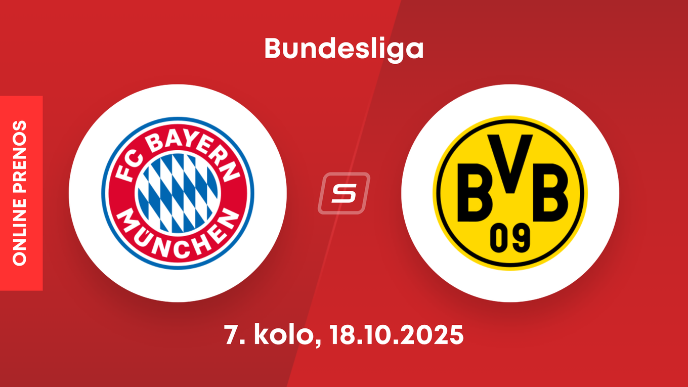 Bayern Mníchov - Borussia Dortmund: ONLINE prenos zo 7. kola Bundesligy.