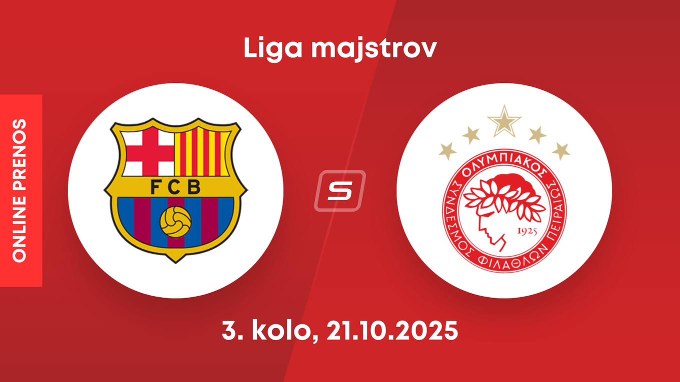 FC Barcelona - Olympiakos F.C.: ONLINE prenos zo zápasu 4. kola ligovej fázy Ligy majstrov. 