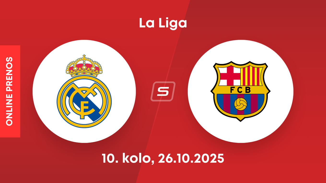 Real Madrid - FC Barcelona: ONLINE prenos zo zápasu 10. kola La Ligy. 