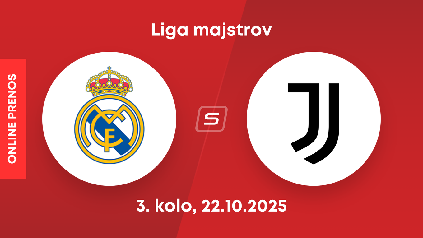 Real Madrid - Juventus Turín: ONLINE prenos zo zápasu 3. kola ligovej fázy Ligy majstrov. 