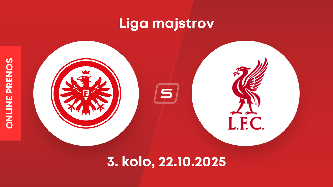 Eintracht Frankfurt - Liverpool FC: ONLINE prenos zo zápasu 3. kola ligovej fázy Ligy majstrov. 