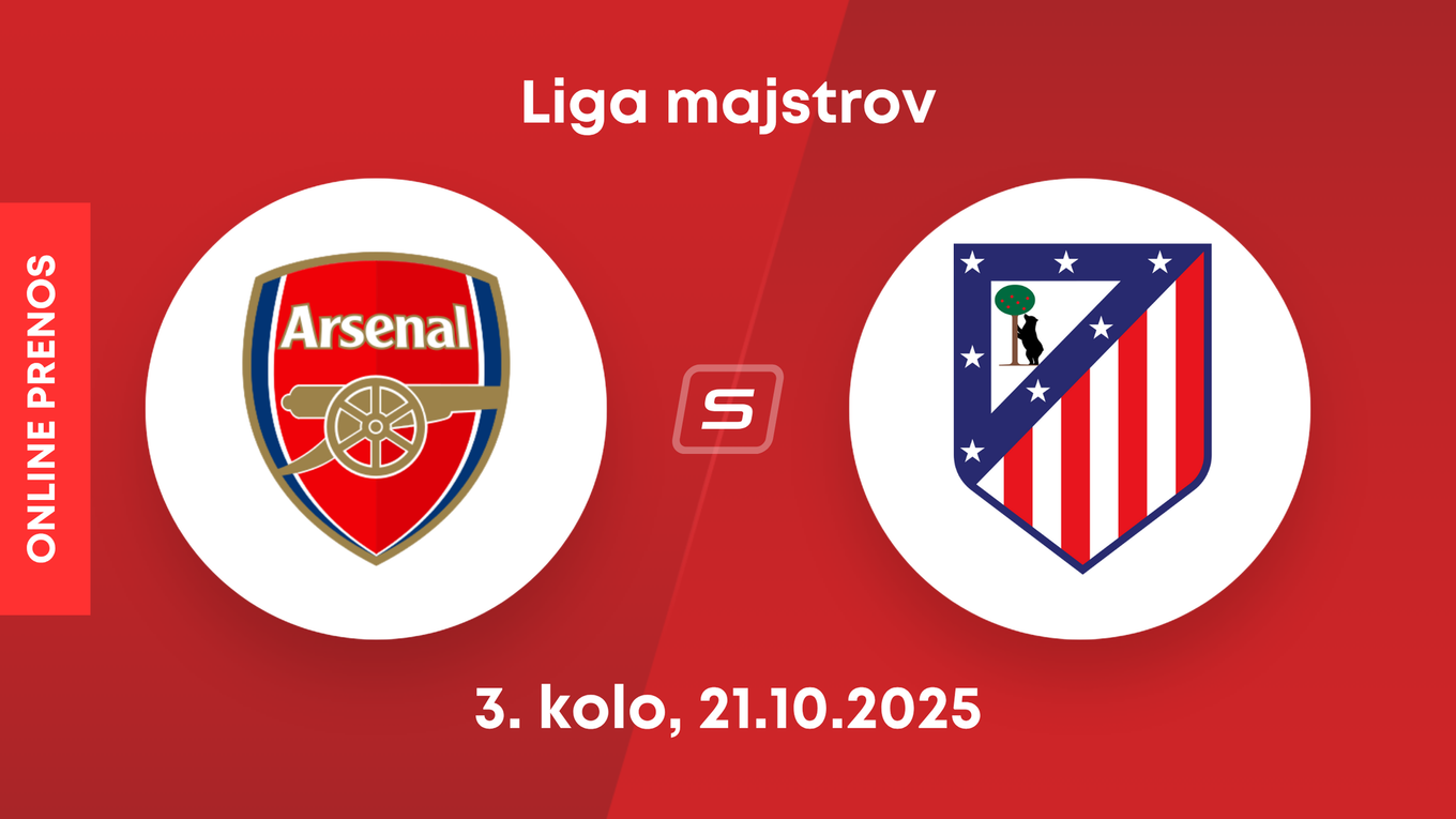 Arsenal - Atlético Madrid: ONLINE prenos zo zápasu 3. kola ligovej fázy Ligy majstrov. 