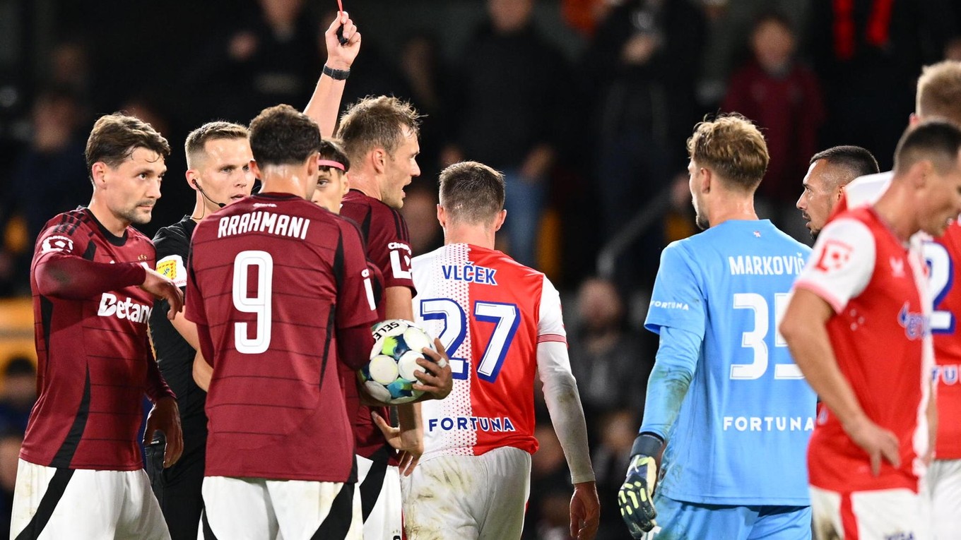 Momentka zo zápasu Sparta Praha - Slavia Praha