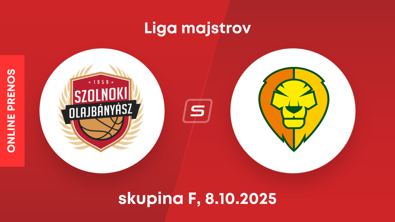 Szolnoki Olaj KK - Patrioti Levice: ONLINE prenos zo zápasu skupiny F Ligy majstrov.