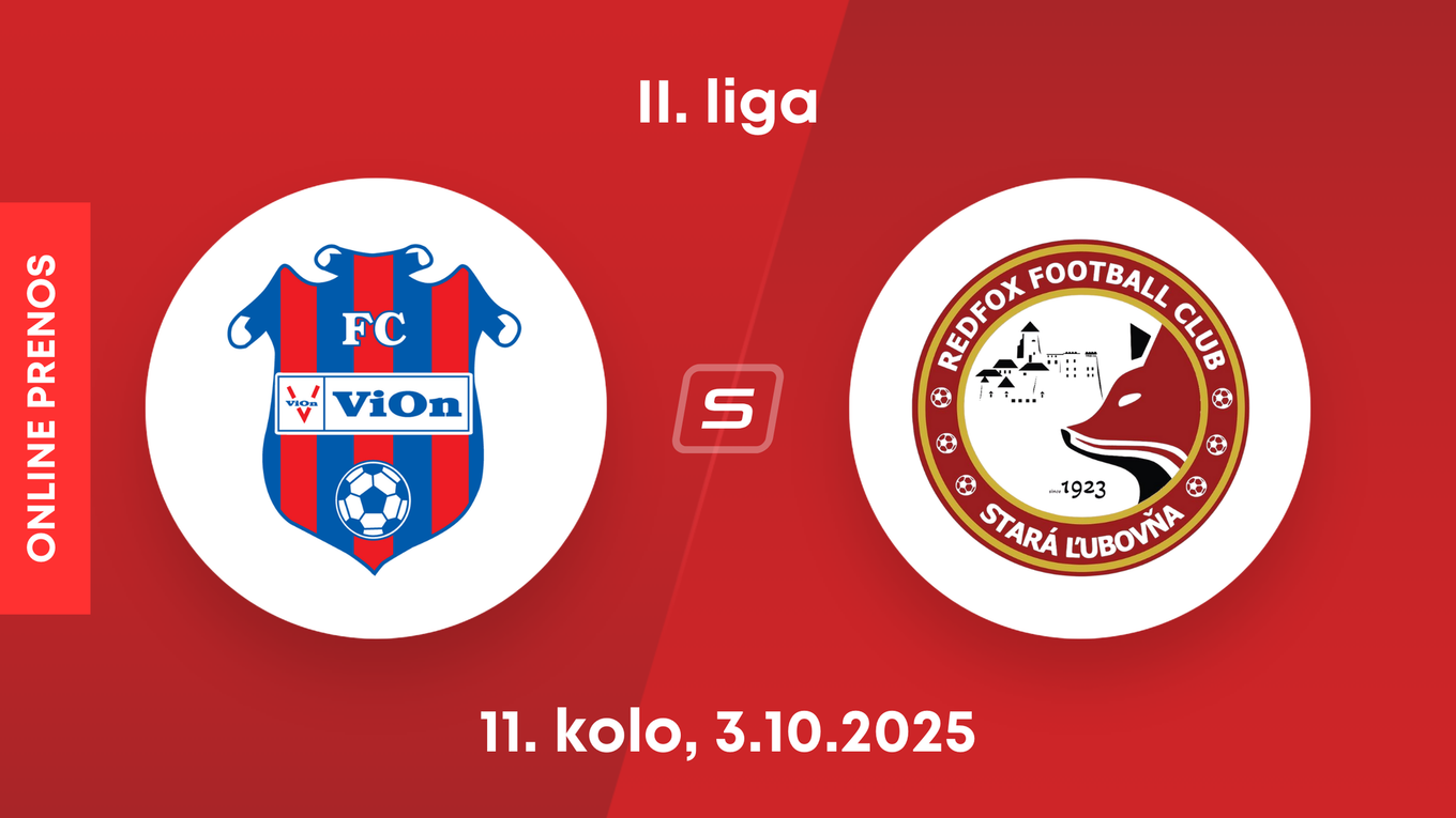 FC ViOn Zlaté Moravce -  Stará Ľubovňa Redfox Football Club: ONLINE prenos zo zápasu 11. kola II. ligy.
