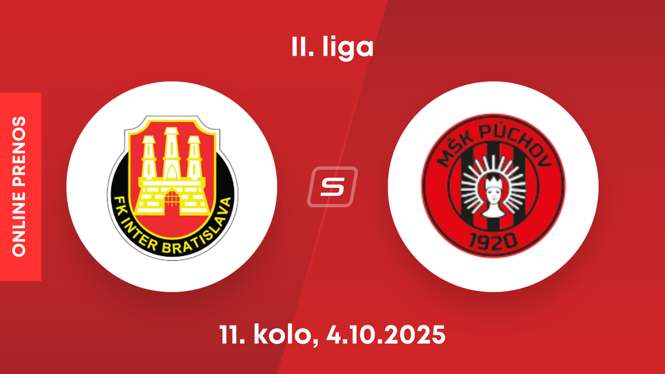 FK Inter Bratislava - MŠK Púchov: ONLINE prenos zo zápasu 11. kola II. ligy.