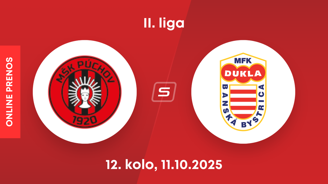MŠK Púchov - MFK Dukla Banská Bystrica: ONLINE prenos zo zápasu 12. kola II. ligy.