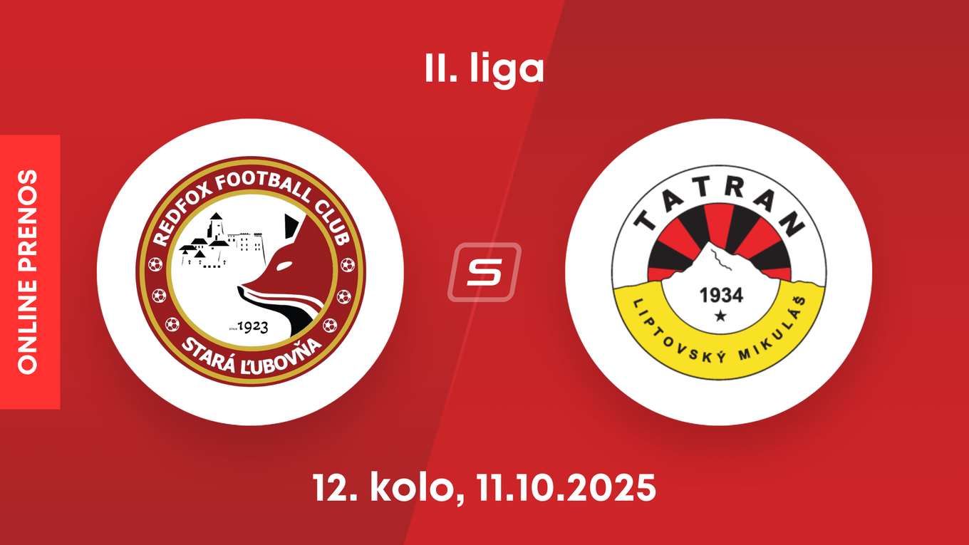 Stará Ľubovňa Redfox Football Club - MFK Tatran Liptovský Mikuláš: ONLINE prenos zo zápasu 12. kola II. ligy.