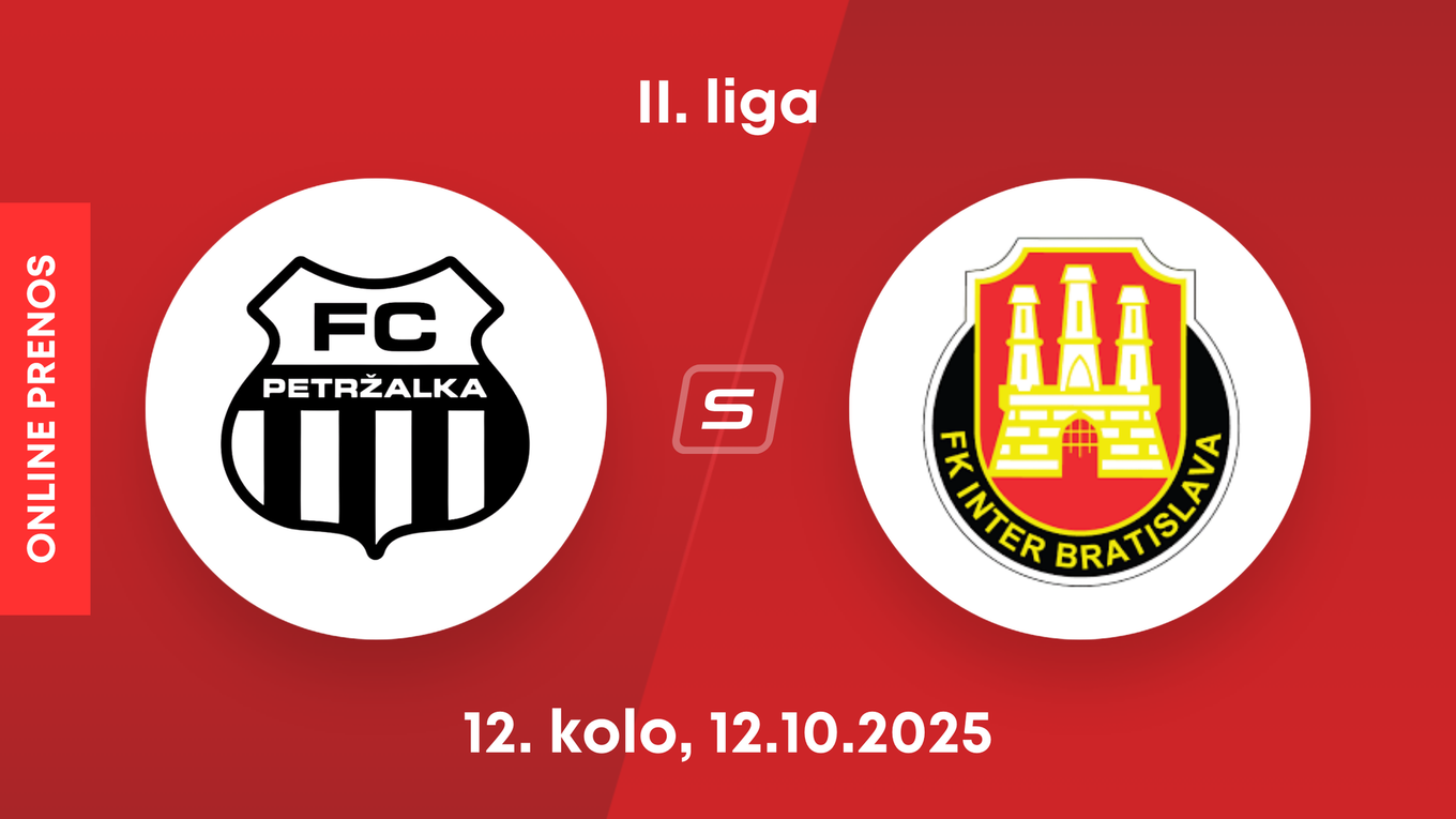 FC Petržalka - FK Inter Bratislava: ONLINE prenos zo zápasu 12. kola II. ligy.