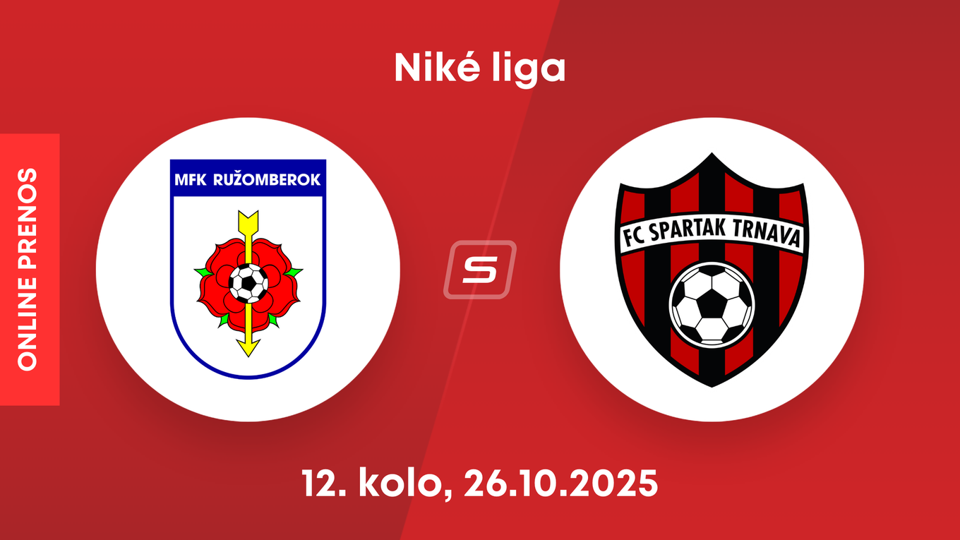 MFK Ružomberok - FC Spartak Trnava: ONLINE prenos zo zápasu 12. kola Niké ligy.
