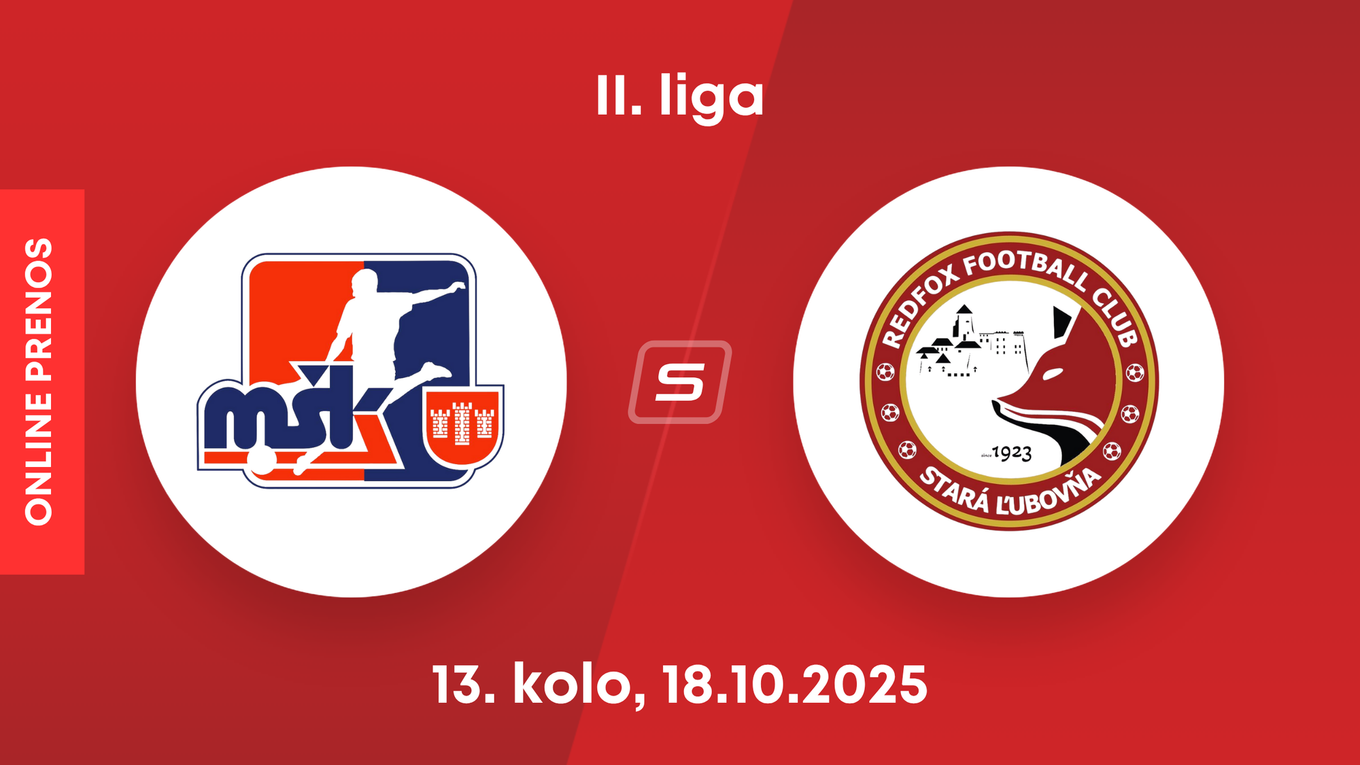MŠK Považská Bystrica - Stará Ľubovňa Redfox Football Club: ONLINE prenos zo zápasu 13. kola II. ligy.