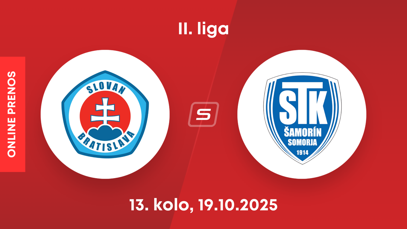 ŠK Slovan Bratislava B - FC ŠTK 1914 Šamorín: ONLINE prenos zo zápasu 13. kola II. ligy.