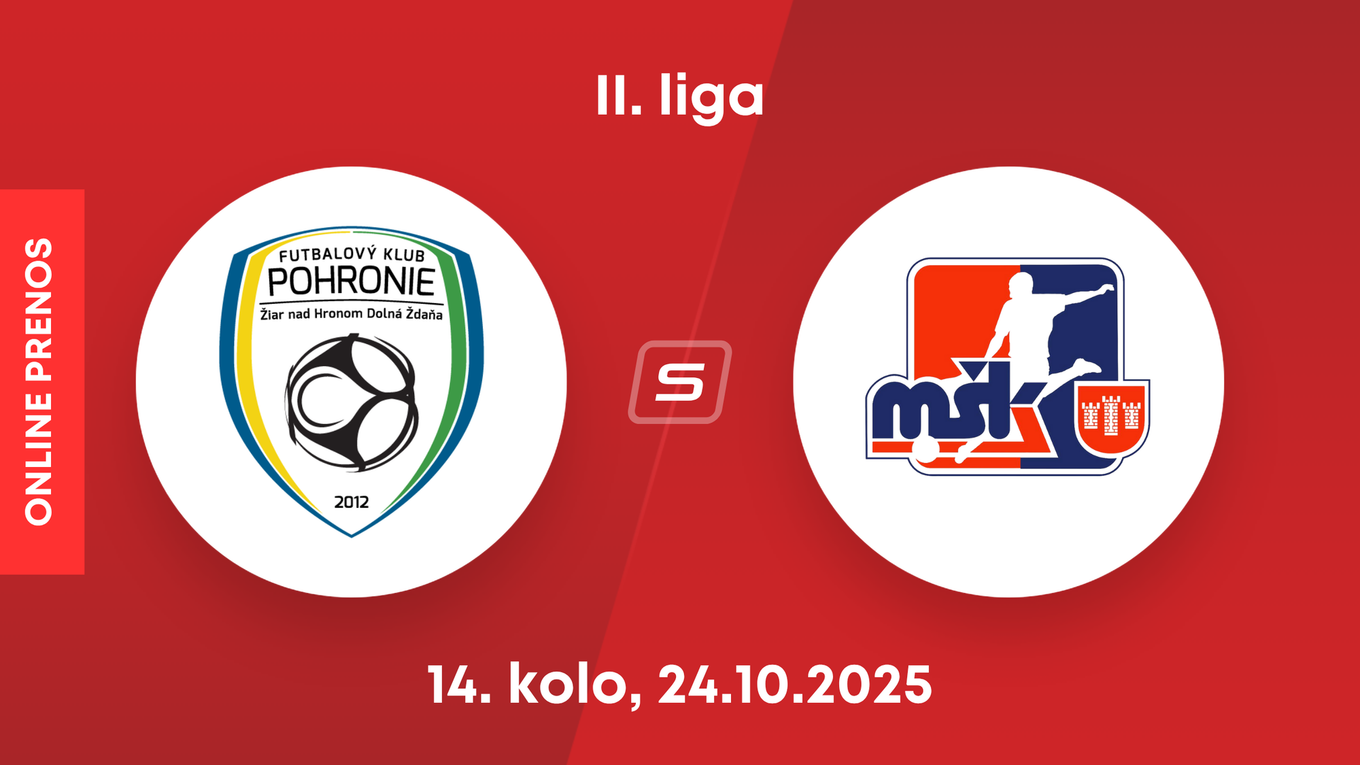 FK Pohronie - MŠK Považská Bystrica: ONLINE prenos zo zápasu 14. kola II. ligy.