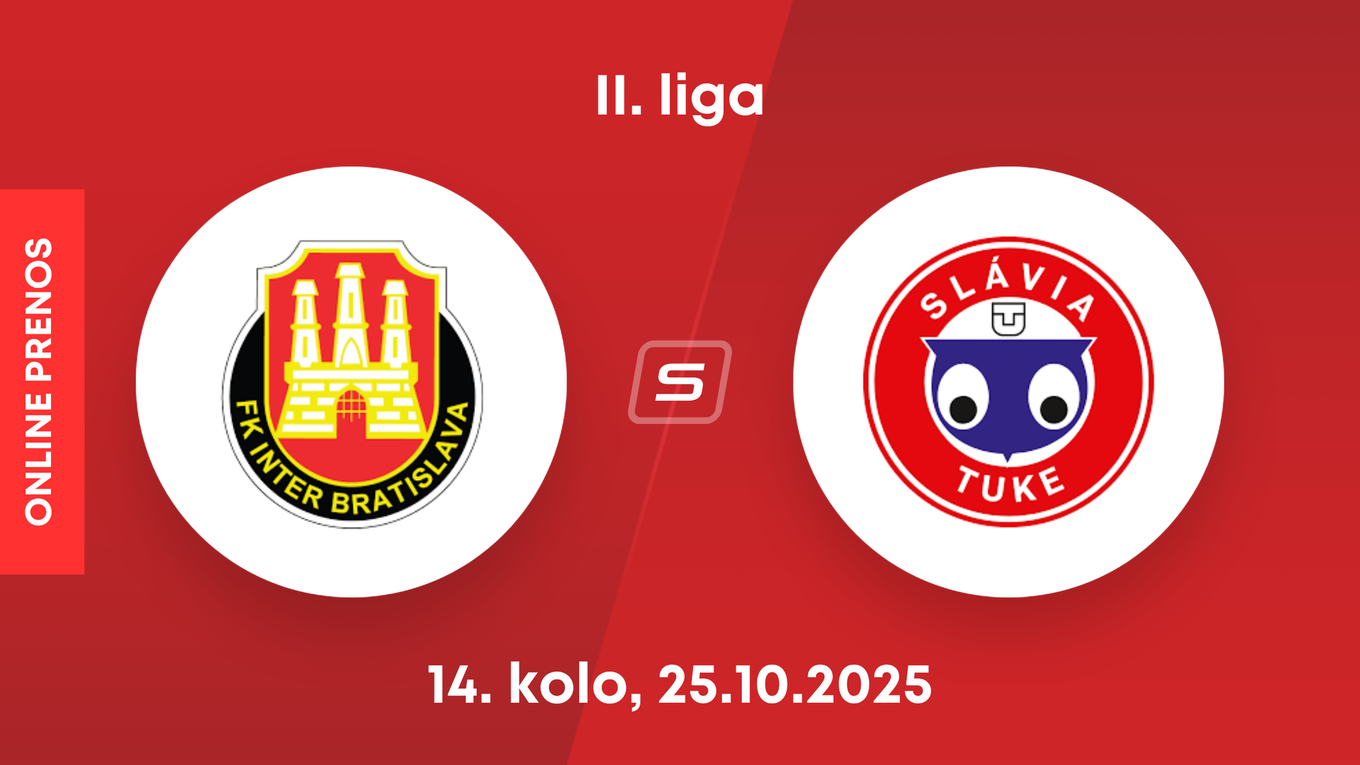 FK Inter Bratislava - Slávia TU Košice: ONLINE prenos zo zápasu 14. kola II. ligy.