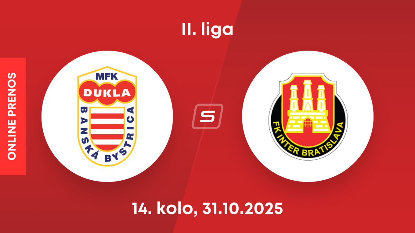 MFK Dukla Banská Bystrica - FK Inter Bratislava: ONLINE prenos zo zápasu 15. kola II. ligy.