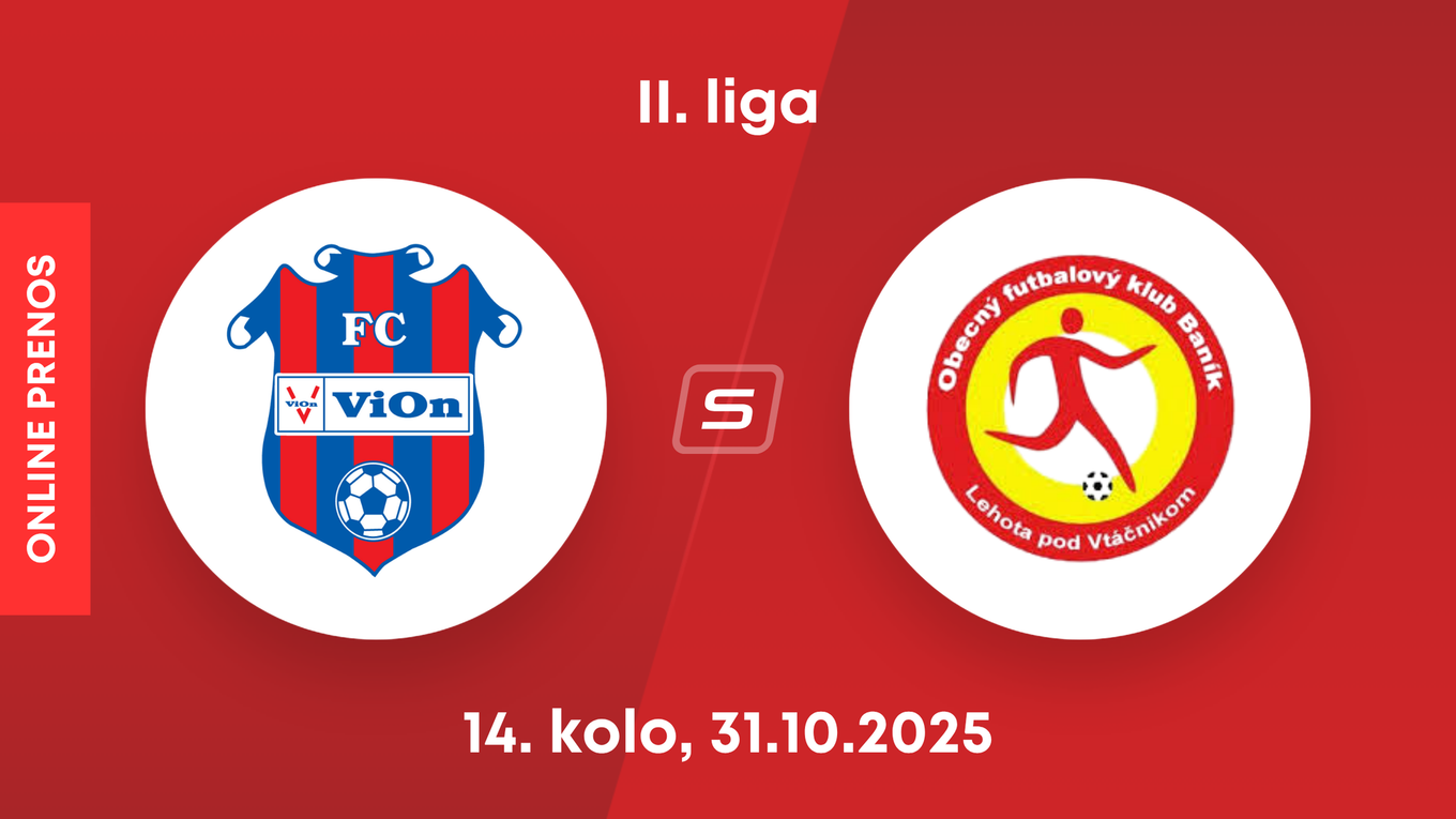 FC ViOn Zlaté Moravce -  OFK Baník Lehota pod Vtáčnikom: ONLINE prenos zo zápasu 15. kola II. ligy.