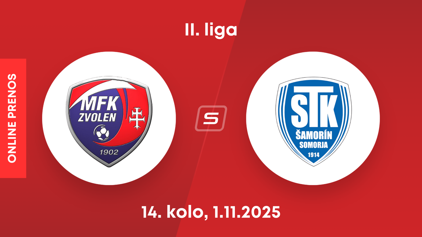 MFK Zvolen - FC ŠTK 1914 Šamorín: ONLINE prenos zo zápasu 15. kola II. ligy.