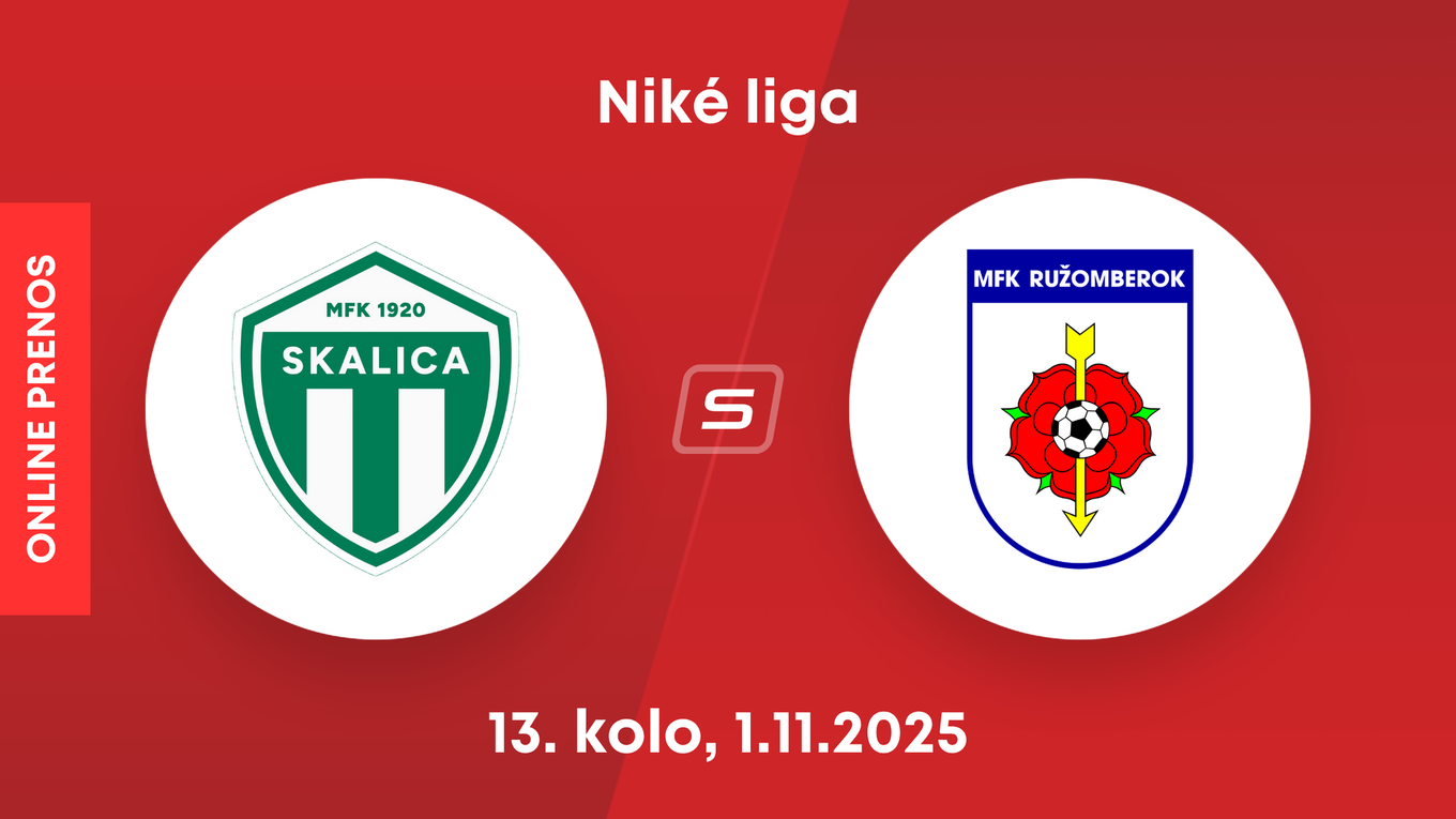 MFK Skalica - MFK Ružomberok: ONLINE prenos zo zápasu 13. kola Niké ligy.