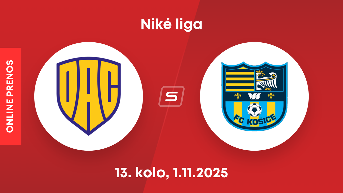 FC DAC Dunajská Streda - FC Košice: ONLINE prenos zo zápasu 13. kola Niké ligy.
