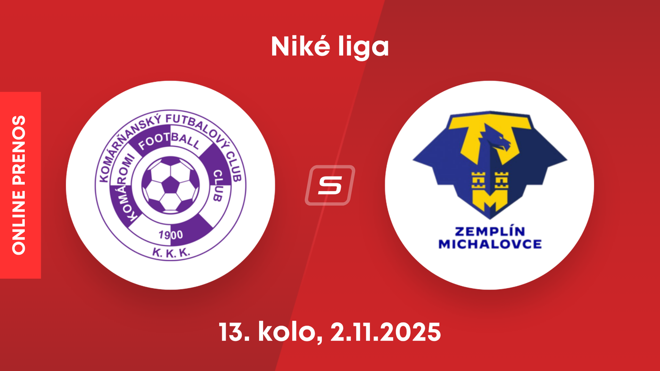 KFC Komárno - MFK Zemplín Michalovce: ONLINE prenos zo zápasu 13. kola Niké ligy.